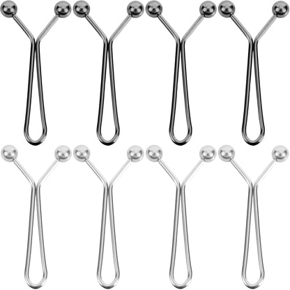 OIIKI 8pcs Pants Waist Tightener Clip Pins, Invisible Detachable Waist Cincher Clip, No Sew Reusable Adjustable Buttons Brooch Pins for Clothes Jeans Pants Skirts Scarf Shawl- Gold & Silver