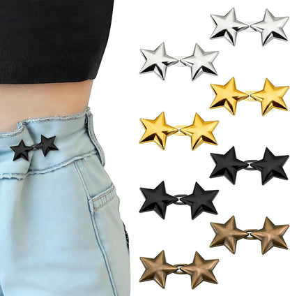 8 Sets Pant Waist Tightener, Jean Buttons for Loose Jeans, 2026 No Sew Detachable Waist Buckle Button Pins for Pants