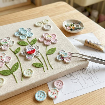 18mm Round 4 Holes Acrylic Buttons, 80 Pcs Assorted DIY Crafts Buttons, Sweet Floral Bowknot Stripe Design Buttons for DIY Sewing Knitting, Clothing, Bag, Shoes Decoration, Jewelry Making (Pink)